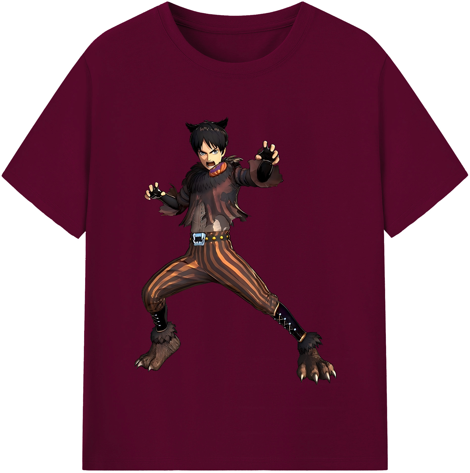 （画像用） 進撃の巨人 エレン･イェーガー Attack on Titan Eren Jäger レディースカジュアルプリントTシャツ（綿100％）